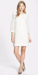 NWT KATE SPADE Ivory Geometric Ashby Sheath Dress Size 10 - Picture 1 of 6