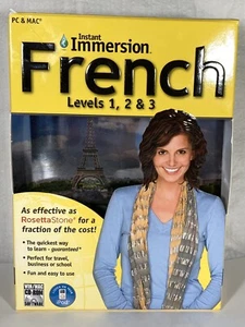 French Levels 1, 2, 3 Instant Immersion For PC and Mac Sealed Box CD Rom - Picture 1 of 11