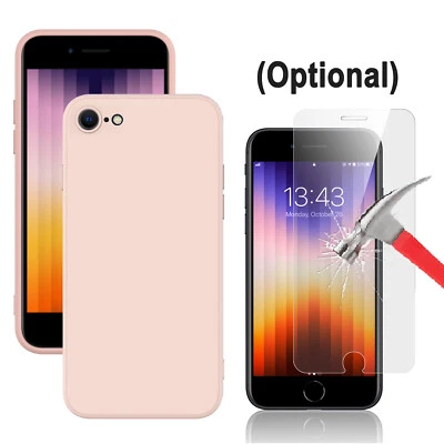 For iPhone 13 Pro Max Red Liquid Silicone Phone Case Cover Screen Protector - Image 1 of 4