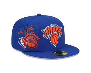 New York Knicks  New Era Back Half Team 59FIFTY Fitted Hat - Blue - Picture 1 of 7