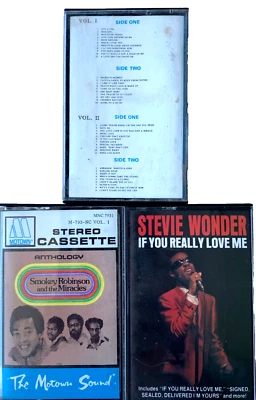 FUNK SOUL CASSETTE LOT x3 SMOKEY ROBINSON / STEVIE WONDER 1979 MOTOWN - Image 1 of 4