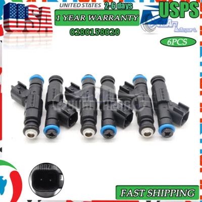 Nuevo inyector de combustible para Jeep Liberty Dodge Dakota Mitsubishi 3,7 L 0280158020 6 piezas  Foto 1 de 4