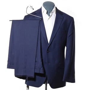 42R Jos A Bank 1905 Dark-Blue Worsted-Wool 2-Piece Suit 38x31.5 Trousers Jacket - Picture 1 of 14