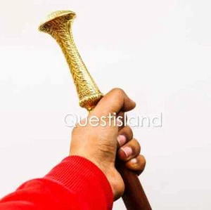 Gehstock Messing Griff Holz Viktorianisch Faltbar Sammler Herren Geschenkidee - Bild 1 von 4