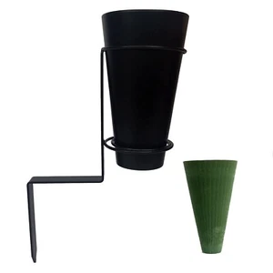 Metal Cemetery Flower Vase for Grave Cemetery Decorations for Grave Cemetery ... - Picture 1 of 7