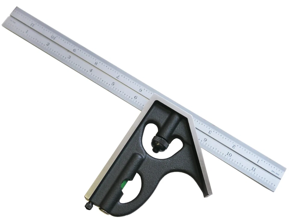 PRODUCTS ENGINEERING PEC 12" 2 pc Combination Square (16R) USA (7131-16R)