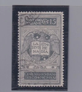 Kingdom 1921: Dante 15c. Grey Unissued ( N° 116A) Ben Centrato. Spl (Cat.57/188 - Picture 1 of 3