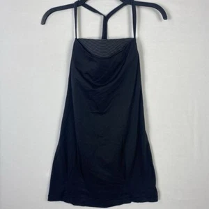 Lululemon C.Y.B Tank 2-in-1 Black with Gray Bra No Size Dot Fits Medium 6106 - Picture 1 of 13