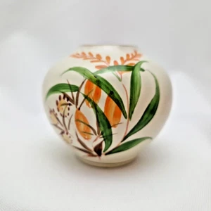 kleine retro Vase Keramik Jasba Handbemalt Blumen Libelle Vintage Väschen 5,5cm - Bild 1 von 10