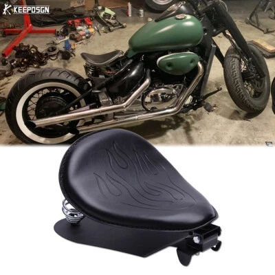 PU Solo Seat w/ Spring Base For Suzuki Intruder VL 1500 800 700 Bobber Custom - Image 1 of 4