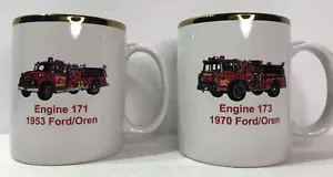 Libertytown MD Vol. Departamento de Bomberos. 37º Banquete Anual - Juego de tazas de café camión de bomberos - Imagen 1 de 11