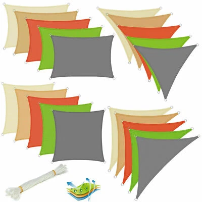 EUGAD Sonnensegel Sonnenschutz UV-Schutz Sichtschutz Terrasse Balkon mehrere Auswahl