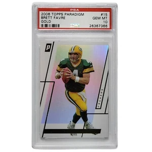 2006 Topps Paradigm | Gold | #15 | Brett Favre | SSP #'d 4/25 | PSA 10 - Picture 1 of 7