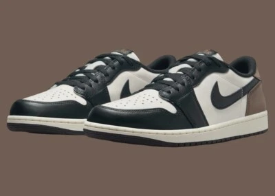 Nike Jordan 1 Retro Bajo OG Mocha Negro Blanco Hombres Talla GS ¡EN MANO! Foto 1 de 4