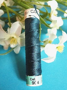 282B / Superb Coil Drawstring Silk Gutermann " Blue Royal Dark " N° 904 - Picture 1 of 1