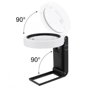 5X 25X Magnifying Glass with Light and Stand 8 LED Illuminated Magnifying Glass - Picture 1 of 12