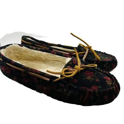 Minnetonka (talla 9) mocasines florales multicolores para mujer interior/exterior imitación piel Foto 1 de 4