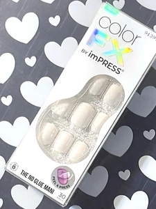 Kiss Color FX by imPRESS Short 30 Fake Nails REBEL No Glue Needed Manicure *NEW* - Picture 1 of 13