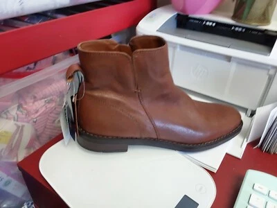 Nuevo con etiquetas Cynthia Rowley Mujer Cuero Cremallera Botines Castaño Ortolite 10 Foto 1 de 3