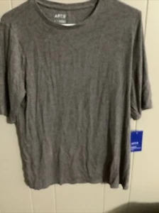 Apt. 9 Women's Brown Round Neck 3/4 Sleeve Stretch Blouse Size Large - Picture 1 of 4