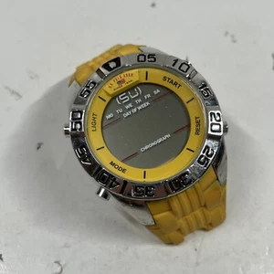(TERRIBLE CONDITION) U.S. Polo  Sport Men's US9228 Yellow Silicone Digital Watch - Picture 1 of 9