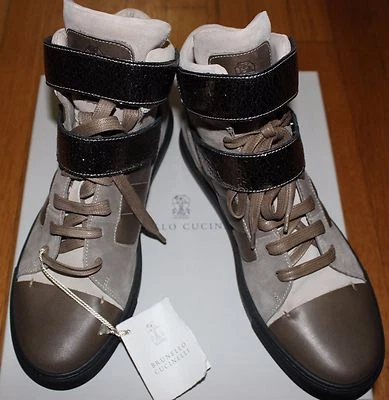 ZAPATILLAS ALTAS BRUNELLO CUCINELLI MUJER GAMUZA MEZCLA MEDIA CUERO US 11 Foto 1 de 4
