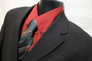 Kenneth Cole Men's Blazer 42R Black Stripe Brown Sports Coat 3 BTN Jacket - Picture 1 of 6