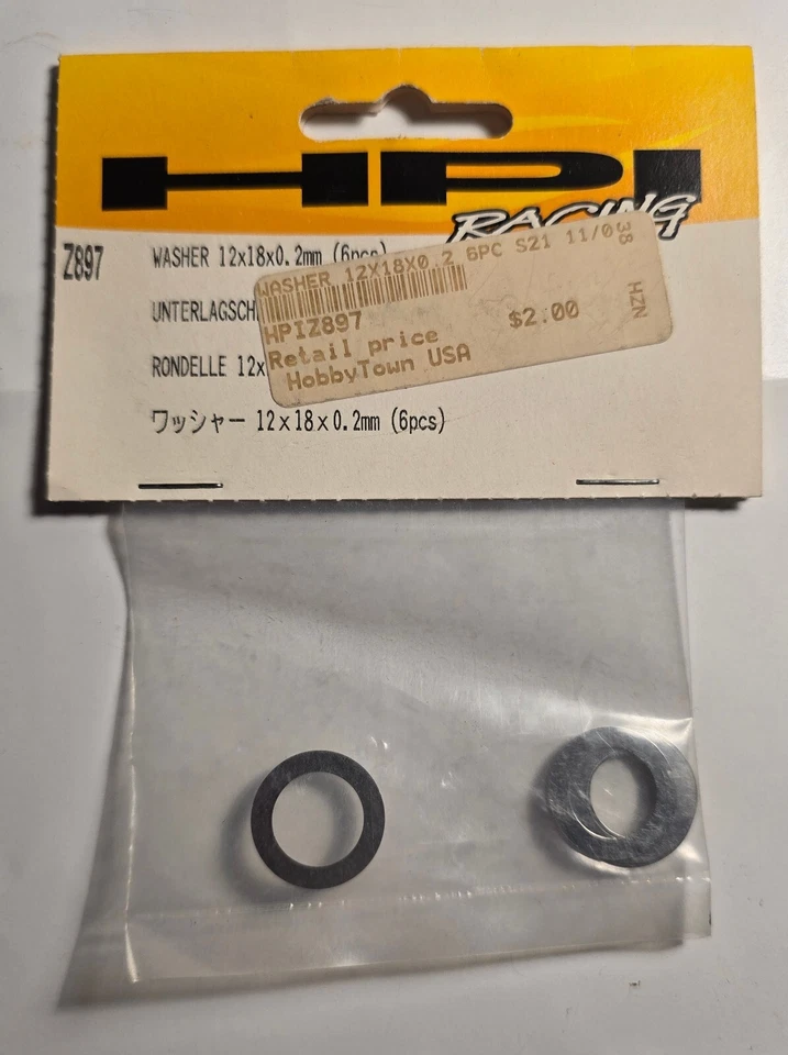 HPI  Z897 Washer 12x18x0.2mm Savage 21 (6pcs) - Image 1 of 1