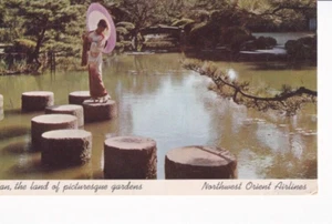 Japan Garden Colored Postcard Unposted - Picture 1 of 2