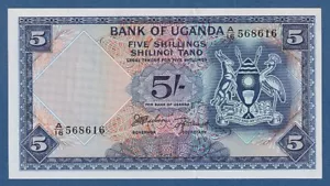 UGANDA -- 5 SHILLINGS ND ( 1966 ) -- SC- / aUNC -- PICK 1a . - Imagen 1 de 2