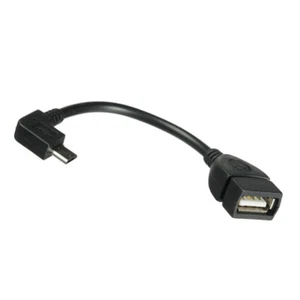 5 inch OTG USB Type A Female to Right Angle USB Micro B Adapter Cable - Picture 1 of 1