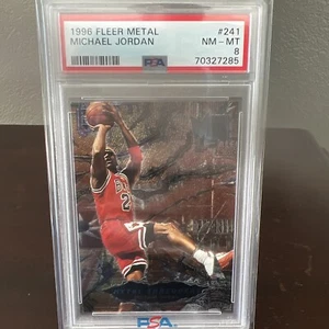 Michael Jordan 1996-97 Fleer Metal Shredders Basketball #241 Bulls HOF PSA 8 🐐 - Picture 1 of 3