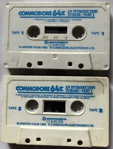 Commodore 64 1982 Introducción a la parte básica 1 Juego de 2 cintas de casete - Imagen 1 de 4