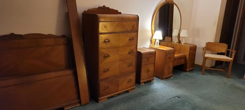 Waterfall Vintage Bedroom set 1930's 5pc Cover