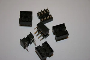 STANDARD 8 WAY DIL IC CHIP SOCKETS (x5) bsa0s - Picture 1 of 1