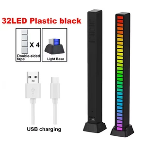 32LED RGB Car Atmosphere Strip Light Bar Music Sync Sound Control New - Picture 1 of 11