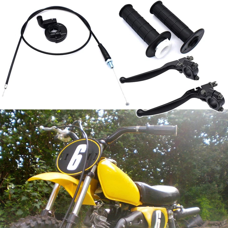 For Suzuki JR50 RM100 RM 50 60 80 85 125 Throttle Cable Brake Clutch Lever Set - Image 1 of 4
