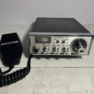 Transceptor de radio CB móvil Cobra 21 de colección. Con micrófono. Sin probar - Imagen 1 de 7