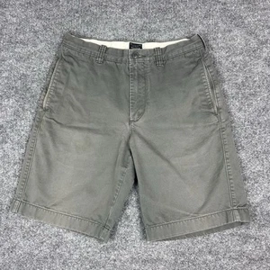 Vintage J Crew uomo chino corto 30x10,5 rotto in piatto davanti macchie sbiadite invecchiato - Foto 1 di 11