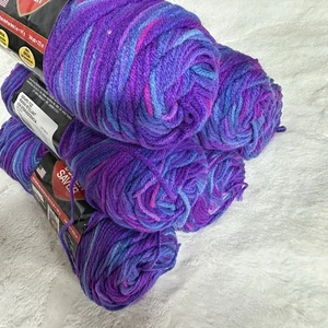 Red Heart Super Spargarn GRAPE FIZZ 3931 Acryl 5 Unzen Knäuel MENGE 6 - Bild 1 von 7