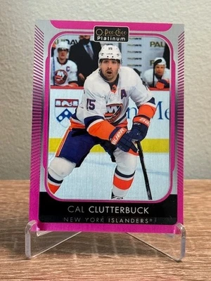 2021-22 Upper Deck O-Pee-Chee Platinum Matte Pink Cal Clutterbuck #95 Islanders - Image 1 of 2