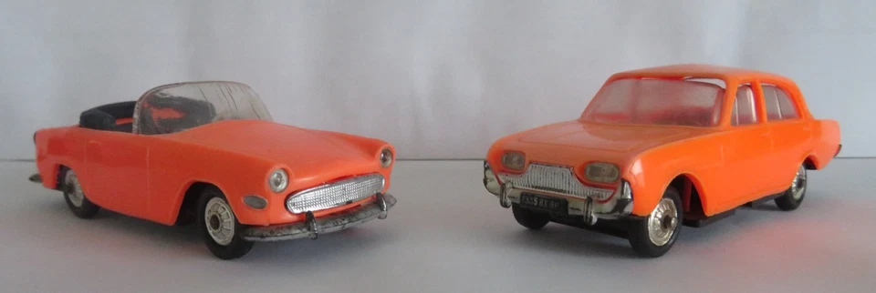 NOREV VINTAGE 1 SIMCA OCEANE N°19 + 1 FORD TAUNUS 17M N° 43 ORANGE ECHELLE 1/43 - Photo 1/4