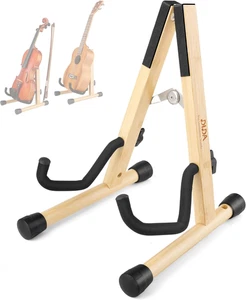 Soporte plegable bambu para ukulele violine banjo mandolina viaje con porta arco - Bild 1 von 12
