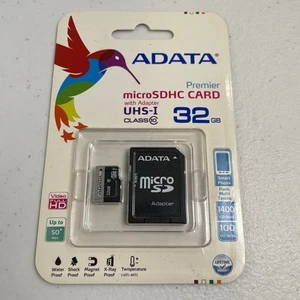 ADATA Premier micro SD HC Card 32gb New with Adapter UHS-I Class 10 Memory - Picture 1 of 2