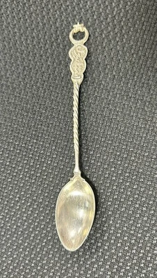 Cuchara de recuerdo de plata vintage turca otomana Turquía Demitasse 800 Foto 1 de 4