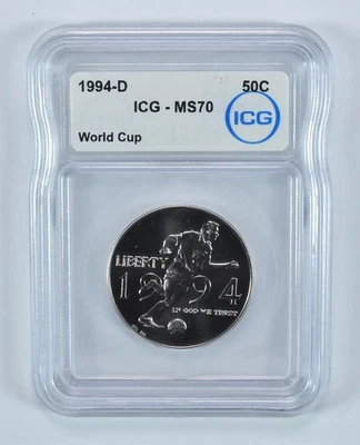1994-D World Cup Soccer Commemorative Half Dollar MS70 ICG *0701 - Image 1 of 4