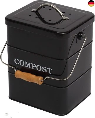 ayacatz Metall komposteimer mit Deckel Küche biomülleimer Arbeitsplatte und U - Bild 1 von 4