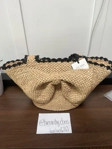 Kate Spade New York x Target Raffia Bow Tote Bag in Natural Sold Out In Hand NWT - Picture 1 of 3