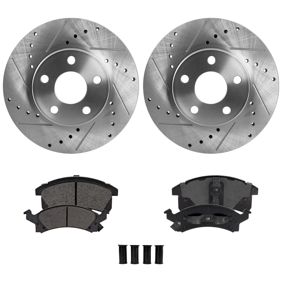 Front Brake Disc Rotors and Pads Kit for Chevy Olds Cutlass Chevrolet Cavalier - Image 1 of 4