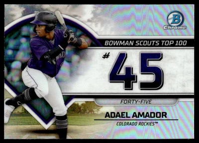 2023 Bowman Scouts’ Top 100 Adael Amador #BTP-45 - Image 1 of 2
